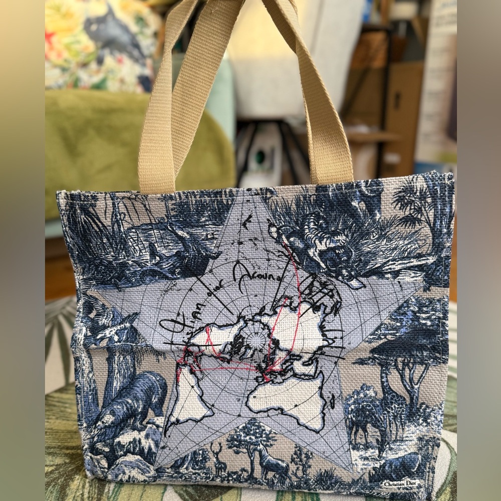 Christian Dior Straw Tote Bag